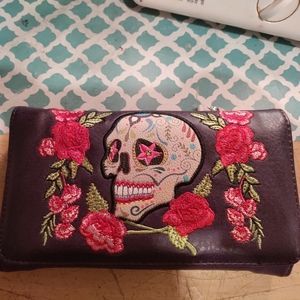 Sugar skull wallet